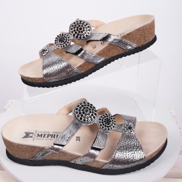 mephisto silver sandals